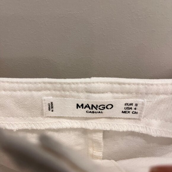 Mango white denim mini overalls dress US size 4 - Picture 5 of 7